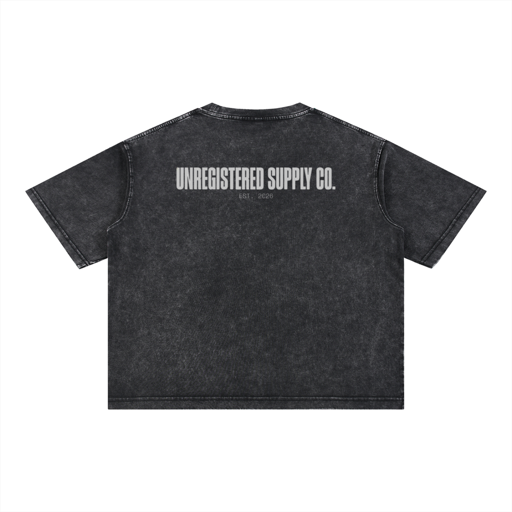 UNREGISTERED SUPPLY CO. | BLACK WASHED SHIRT | OVERSIZED | FILE 002