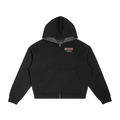 UNREGISTERED SUPPLY CO. | BLACK ZIPUP HOODIE | SINGLE LOGO | FILE 002