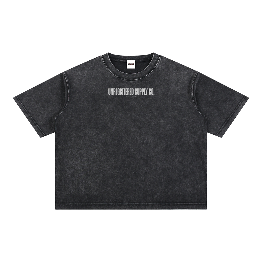 UNREGISTERED SUPPLY CO. | BLACK WASHED SHIRT | OVERSIZED | FILE 002